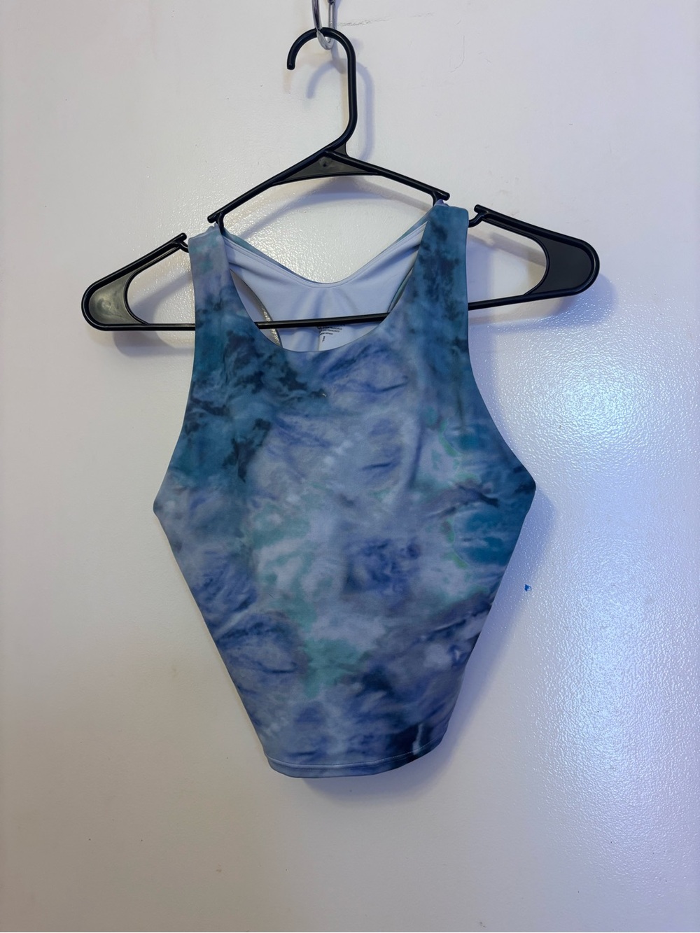Women’s Blue Tie-Dye Crop Tank Top